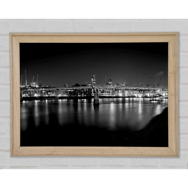 Brayden Studio London Thames Black And White Nights Druck Wayfair De